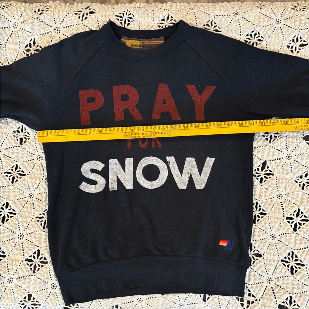 Aviator Nation Black Sweatshirt with Red and White Print - Picture 6 of 9